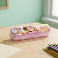 Estuche de Lápices de Color Rosa X-ULTRA de la Mejor Calidad, Estuche Escolar de Plástico Duro y Duradero para Niños, Bolígrafos, Lápices, Borrador, Sacapuntas, Clip