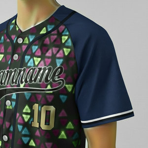 OEM Printed Baseball Sport Jersey Men's <b>Red</b> Baseball Jerseys With Sublimated Design Custom Design Unisex Softball Jersey - Product Image 4