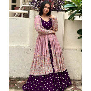 ชุดปาร์ตี้2XL ดีไซเนอร์สวมกับ lehenga choli Koti ที่สวยงาม - Product Image 1