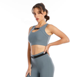 Sujetador Deportivo de Yoga sin Costuras con Gran Soporte y Logotipo Frontal, Diseño Simple para Mujer - Product Image 4