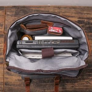 Heavy Duty <b>Waterproof</b> Genuine Leather Rucksack Vintage Anti-Theft Laptop <b>Backpack</b> for International Travel LBP-0453 - Product Image 5