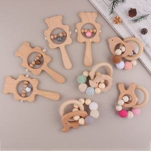 Mordedor de Madera para Bebé Ecológico, Impermeable, Duradero y Ligero, Hecho a Mano, Suministro de Fábrica, Decoración del Hogar - Product Image 1