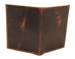 Portefeuille en cuir de vachette vintage unisexe, mince et vertical, à deux volets, avec bouton ouvert, protection RFID, logo personnalisé, courte longueur, produit OEM - Product Image 6