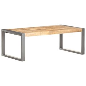 Tavolino da Caffè in Legno di Mango Grigio Resistente, Arredamento Durevole ed Elegante - Product Image 1