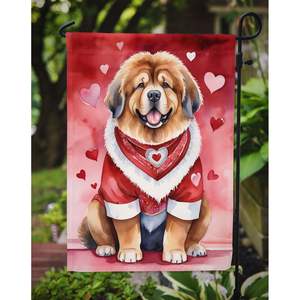 Drapeau de jardin tibétain multicolore Boîte aux lettres de la Saint-Valentin Bannière décorative de cour pour patio Oeuvre d'art pour fleurs Panneaux de pelouse - Product Image 3