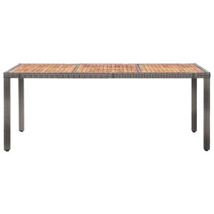 Set da pranzo da 9 pezzi in Poly Rattan grigio con cuscini collezione di mobili da esterno - Product Image 2