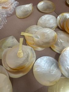 Vietnam Natural Mother of Pearl <b>Discs</b> Golden Iridescent Seashell for Dessert Plates Caviar Holder Jewelry Storage Home Decor - Product Image 1