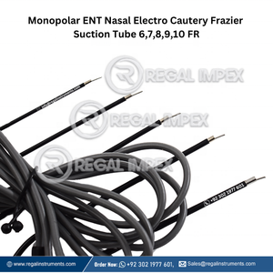 Tube d'aspiration Frazier de cautérisation nasale monopolaire ENT Premium 6,7,8,9,10 FR et câble - Product Image 4