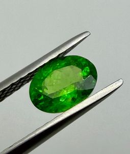 Pierre précieuse naturelle de tsavorite grenat, taille ovale, vert éclatant, pierre de collection pour bijoux - Product Image 4