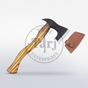 Hacha de camping forjada a mano de grado industrial con mango de madera, hacha táctica para bushcraft, funda de cuero, hacha personalizada para exteriores, venta al por mayor PK - Product Image 1