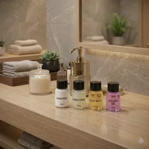 Set de Artículos de Aseo para Hotel de 20 ml, Champú, Acondicionador, Gel de Ducha, Tamaño de Viaje, Amenidades para Habitaciones de Huéspedes en Hoteles y Resorts - Product Image 1