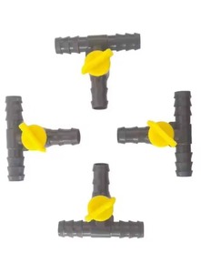Conector Lateral en T de 3 Vías de 16 mm de PP, Resistente a la Intemperie, Fácil de Instalar, en Negro y Amarillo, para Riego Agrícola - Product Image 3