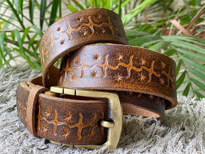 Cinturón de piel auténtica para hombre y mujer, cinturón de alta calidad, duradero y elegante, a la moda, Unisex - Product Image 5