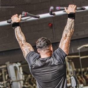 Crochets de levage de poids en acier robuste pour entraînement fitness 2026 avec sangles de poignet rembourrées en néoprène pour une meilleure musculation - Product Image 4