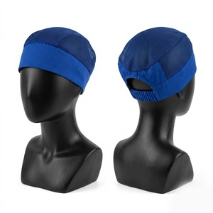 Casquette de Chef en Maille de Polyester Premium 140 GSM Bleu Royal Respirante Design Multi-Panneaux Logo Brodé Personnalisé Chapeau de Travail de Cuisine - Product Image 1