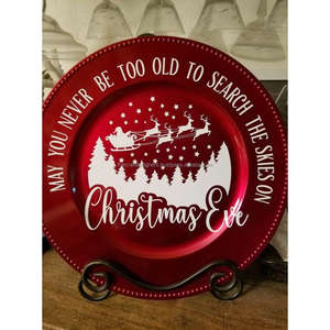 Flocon de neige Design TCD vacances chargeur assiette dîner vaisselle Cookie service plateau décoratif grand affichage métal chargeur assiettes - Product Image 2