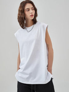 Camisetas sin mangas de punto personalizadas para hombre, estilo acid wash, para gimnasio, de secado rápido, ajuste holgado, de algodón, para correr y playa, OEM/ODM - Product Image 3