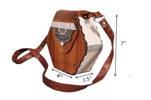Pochette en bois faite à la main, prix de gros, sac de soirée de créateur pour femme, idéal pour les fêtes, mariages et occasions festives - Product Image 3