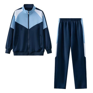 Traje de entrenamiento de poliéster 100% transpirable para hombre, personalizado OEM 2025, con cuello alto y media cremallera, para otoño - Product Image 4
