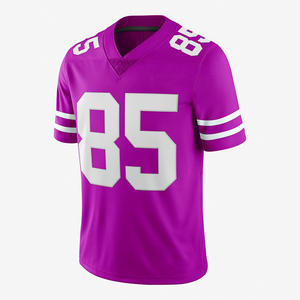 Custom American Football Jerseys Breathable Printed Plus Size Uniform with Short Sleeves Patchwork Design Cheap Price OEM - Product Image 5