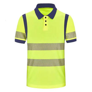Camiseta polo reflectante de alta visibilidad con logotipo personalizado, ropa de trabajo de seguridad para construcción, trabajo de tráfico, ropa industrial. - Product Image 4