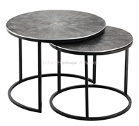 Table basse en métal de haute qualité au design moderne doré pour le salon, meubles de maison, marque IHA