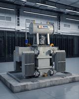 Transformateur de distribution triphasé ONAN refroidi, haute tension, avec OLTC, bobinage en cuivre immergé dans l'huile, 50Hz, 22kV à 415V
