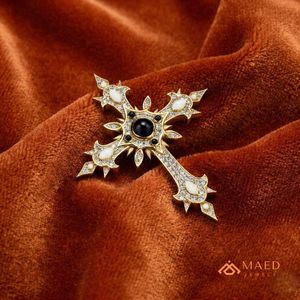 Gold Plated Moissanite Cross Pendant Charm Iced Out Hip Hop Necklace 925 Sterling Silver Micro Insert Luxury Jewelry <b>Gift</b> - Product Image 4