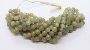 Perles rondes unies œil de chat vertes 9-10 MM, perles de pierre précieuse œil de chat vertes 16 pouces, perles œil de chat rondes unies pour la fabrication de bijoux - Product Image 4