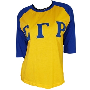 เสื้อยืดเบสบอลผู้หญิง SGRho พิมพ์ลายตามสั่ง แขนเสื้อแบบแร็กแลน คอกลม สไตล์ลำลอง แนวกีฬา เสื้อผ้าสำหรับชมรม แฟชั่นท็อป - Product Image 1