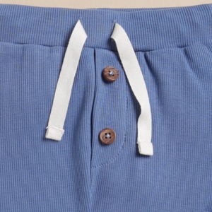 Leggings de bolsillo con cordón de elastano de bambú orgánico de primera calidad-Denim ligero - Product Image 3