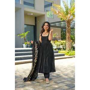 TRAJE LIKSHA PREMIUM NEGRO COLOR CHANDERI 137 DE 2017 - Product Image 4