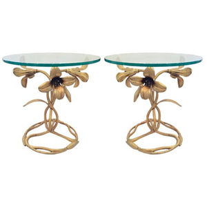 Mesas de centro y auxiliares de aspecto elegante, chapadas en oro, con textura martillada, de metal de calidad superior, para el hogar, hotel, sala de estar. - Product Image 3