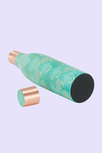Premium Quality Meena Brand Eco-Friendly Pure <b>Copper</b> Printed 1000ML Handmade Decorative Water <b>Bottle</b> with Screw-On Lid Gift Box - Product Image 3