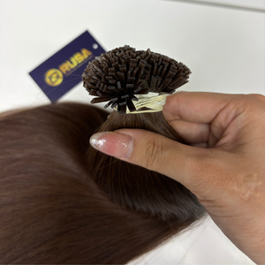 ผมต่อปลายแบนเวียดนามแบบ Double Drawn ผมแท้ตรงธรรมชาติ สีน้ำตาลเข้มและน้ำตาล - Product Image 4