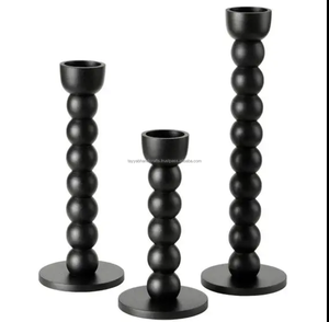 Bougeoir conique en métal doré pour la décoration intérieure Bougeoir en acier d'Inde pour Noël et les mariages - Product Image 4