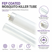 Tube anti-moustiques UVA 365nm avec film FEP anti-explosion, lampe BL 368nm pour intérieur