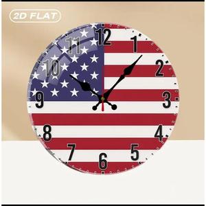 Coastal Design Wall Clock With Ocean Wave Design <b>Gold</b> <b>Numbers</b> And Hands Round Shape Decorative Clock For Modern Home - Product Image 2