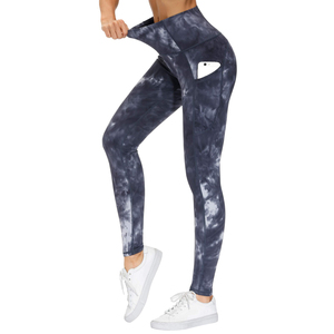 High Waist <b>Tie</b> <b>Dye</b> <b>Leggings</b> Women Full Length Stretch Breathable Yoga Pants Sporty Activewear Seamless Knitted Fit - Product Image 4