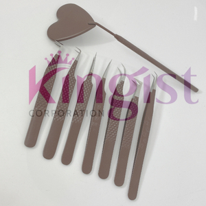 Nuevo Juego de Pinzas para Extensión de Pestañas de Acero Inoxidable con Punta Afilada, Diseño Duradero, Opción de Logotipo Personalizado OEM - Product Image 6