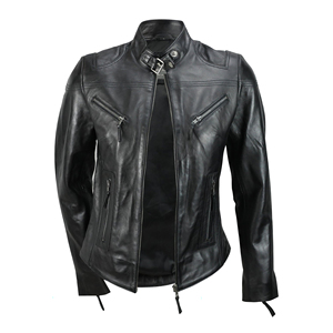 Chaqueta Bomber de Cuero Vacuno Genuino para Mujer, Lino/Seda Teñido Liso, Corte Ajustado, Logotipo Personalizado, Precio de Fábrica, Venta al Por Mayor OEM - Product Image 5