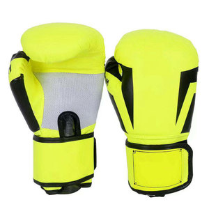 Gants de boxe en cuir noir avec fermeture Velcro, respirants, pour adultes, équipement d'entraînement unisexe - Product Image 4