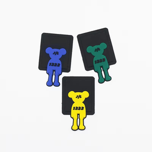 Parches Termoadhesivos de PVC con Logotipo Personalizado, Diseño 3D en Relieve, Rectangulares, Impermeables, Estilo Caricatura, para Ropa y Gorras - Product Image 2