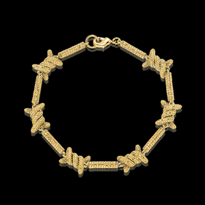 Brazalete Unisex Chapado en Oro con Diamantes Estilo Hiphop con Motivo de Estrella - Product Image 3