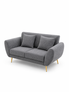 Sofá Moderno 221 ROMA Gris, Conjunto de 221 Plazas, para Sala de Estar, Apartamento, Hotel, Uso Ecológico, Tela Personalizada, Mueble Cuadrado Curvo - Product Image 1