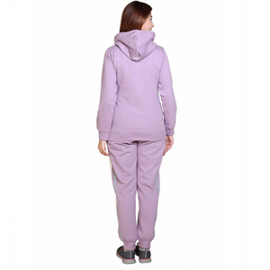 Women <b>Tracksuit</b> <b>Set</b> Hooded Sweatshirt And Joggers With Shine Print <b>Pink</b> Stripes Casual Autumn Wear Full Sleeve Regular Fit - Product Image 4