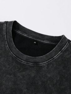 T-shirt Homme en Coton 100% (250g) Effet Vieilli Délavé, Personnalisable sur le Devant, Style Vintage, Décontracté, Streetwear, OEM, Marque Privée, Vente en Gros - Product Image 3