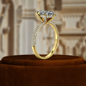 Anillo de Compromiso con Diamante Cultivado en Laboratorio de Corte Marquise de 1.5CT, Certificado IGI, Regalo de Promesa, Oro Sólido de 14k, Anillo de 6 Puntas, Anillo de Novia - Product Image 2