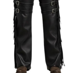Durable High Quality Breathable Genuine Leather Western <b>Chaps</b> <b>Riding</b> Ready Customizable Options for Men - Product Image 3