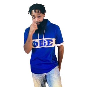 Sudadera con Capucha de Manga Corta Phi Beta Sigma para Hombre, Ajuste Cómodo, Tela Premium, Ropa de Fraternidad Griega, Uso Casual - Product Image 1